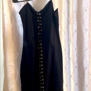 Brand new tube top dress with cute design in front